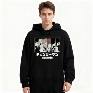 Winter Fleece Warm Hoodies Chainsaw Man The Movie Reze Arc Pullovers Men Women Autumn Street Vintage Oversized Sweatshirts