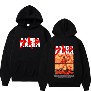 Japanese Science Fiction Cartoon Movie Anime Akira Shotaro Kaneda Graphic Hoodie Men Women Cotton Oversized Pullover Sweatshirt