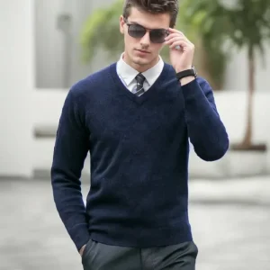 Cashmere Sweater O-neck Pullovers Men's Loose Oversized M-3XL Knitted Bottom Shirt Spring Autumn New Korean Casual Men Top